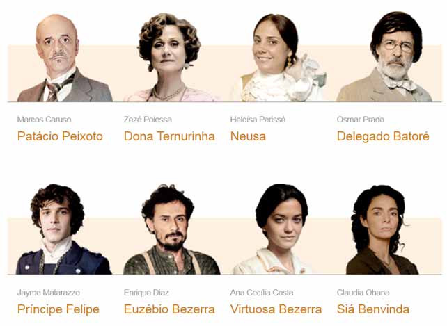 Novelas da Globo - Atores e Personagens da Novela Cordel Encantado
